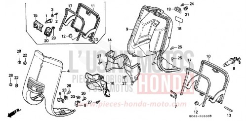 ABDECKUNG, VORNE/INNENGEHAEUSE NH50MSL de 1990